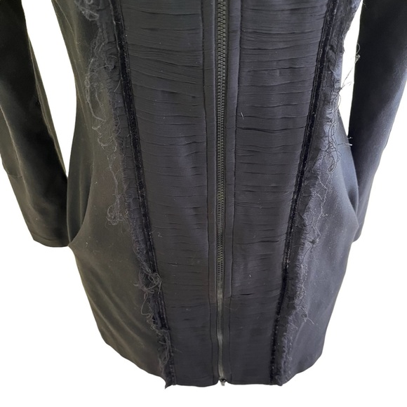 Shin Choi Black Knit Zip Front Dress/Jacket Small - Picture 3 of 11